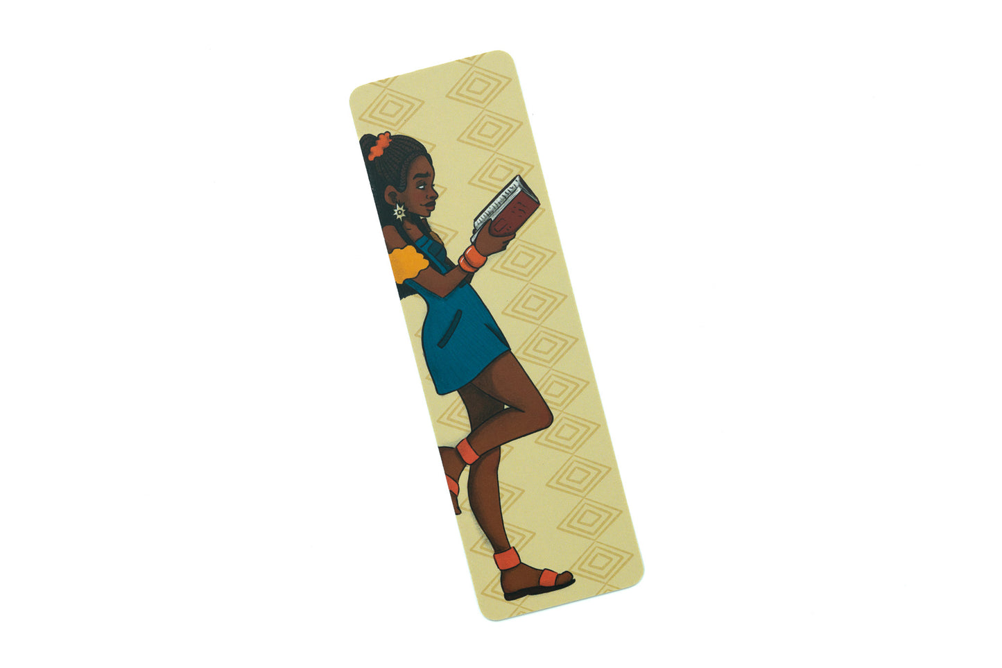 Black Girl Reading Bookmark - Pounded Yam Productions