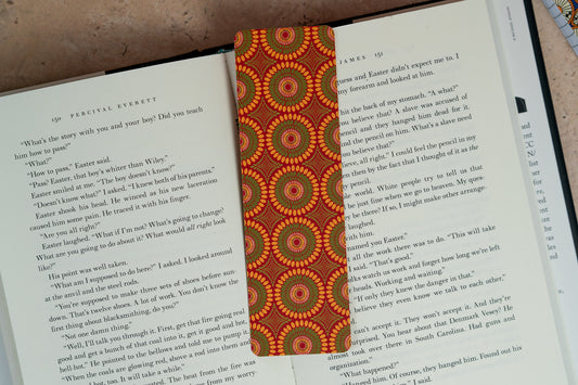 African Print Bookmark - Bloom (Ankara) - Pounded Yam Productions