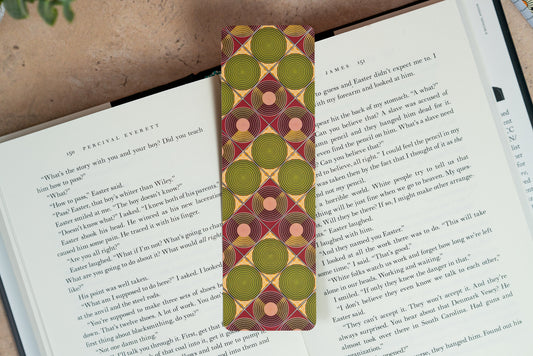 African Print Bookmark - Discs (Ankara) - Pounded Yam Productions