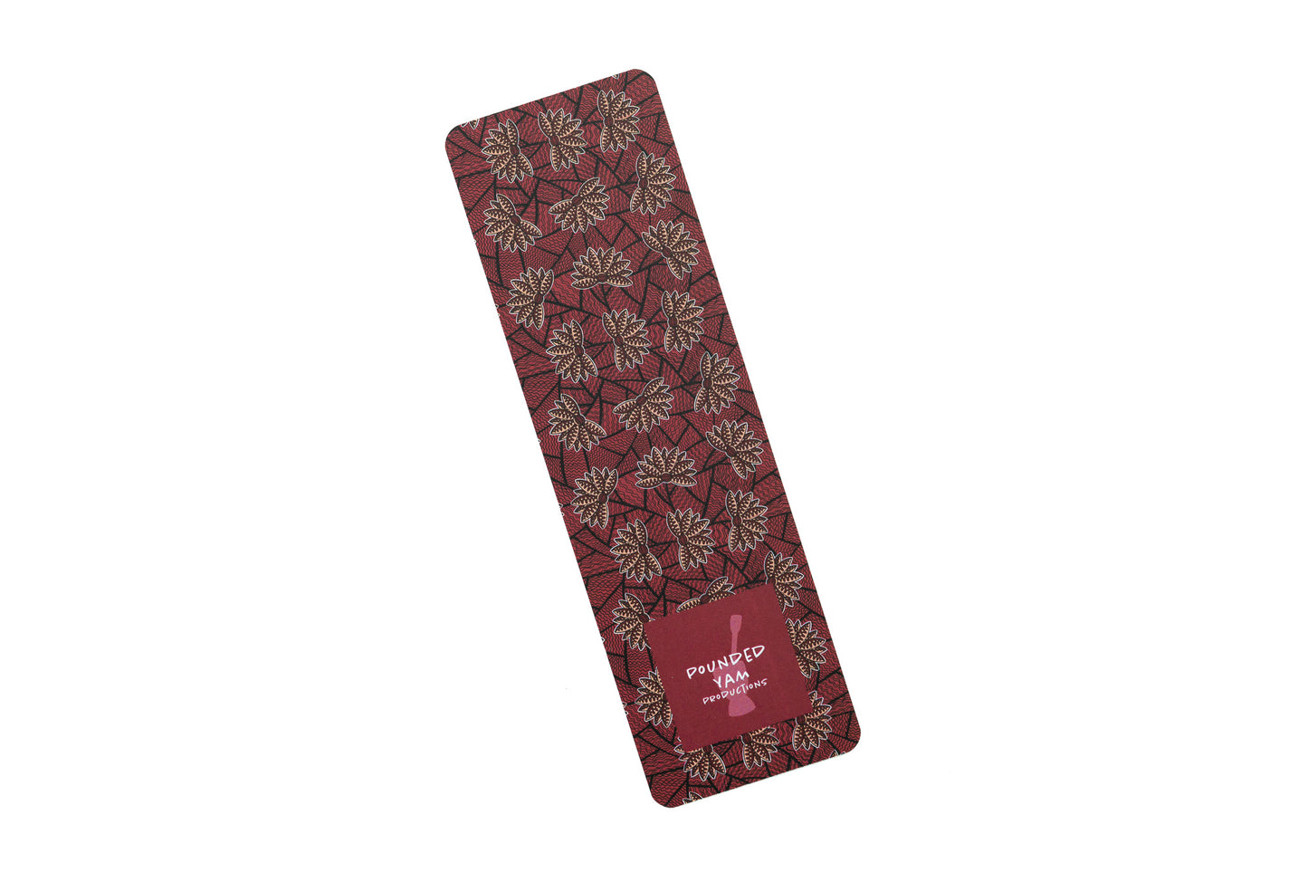 African Print Bookmarks - Red Blossom (Ankara) - Pounded Yam Productions