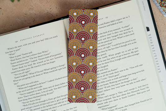 African Print Bookmark - Red and Yellow (Ankara) - Pounded Yam Productions