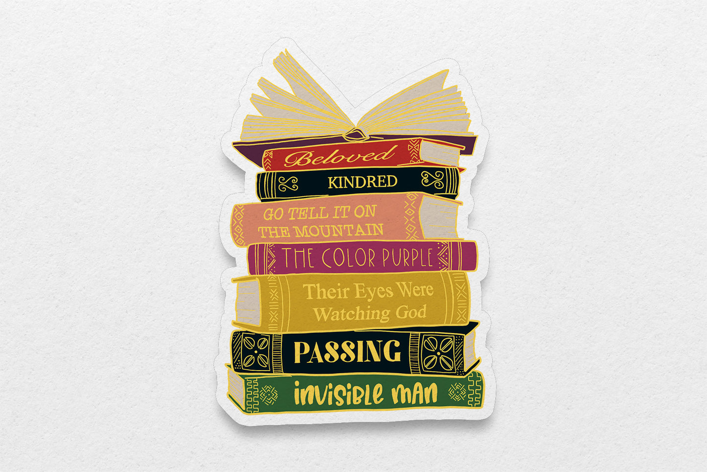 Black Literary Classics Sticker - Pounded Yam Productions