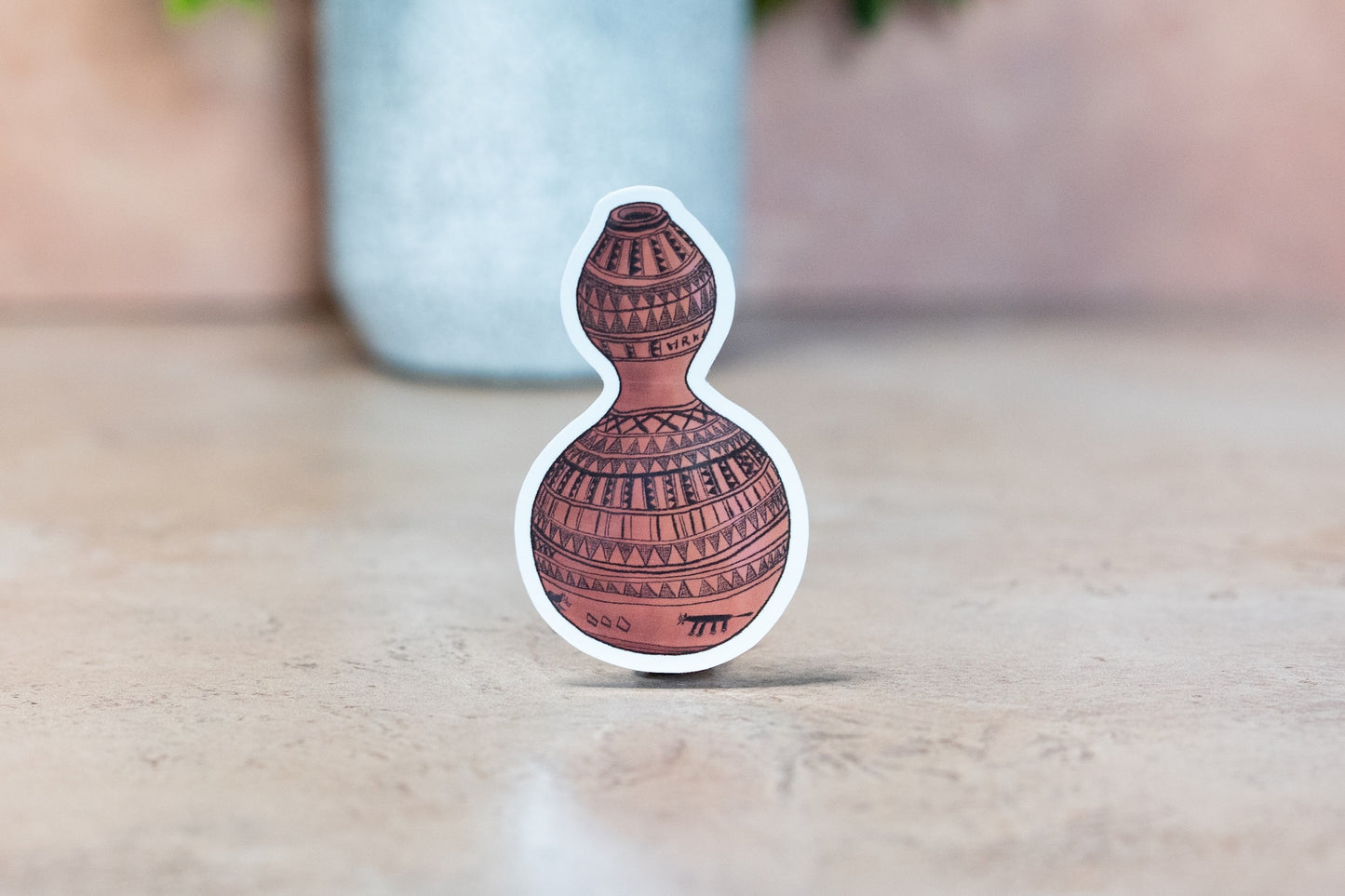 African Calabash Stickers: Orange