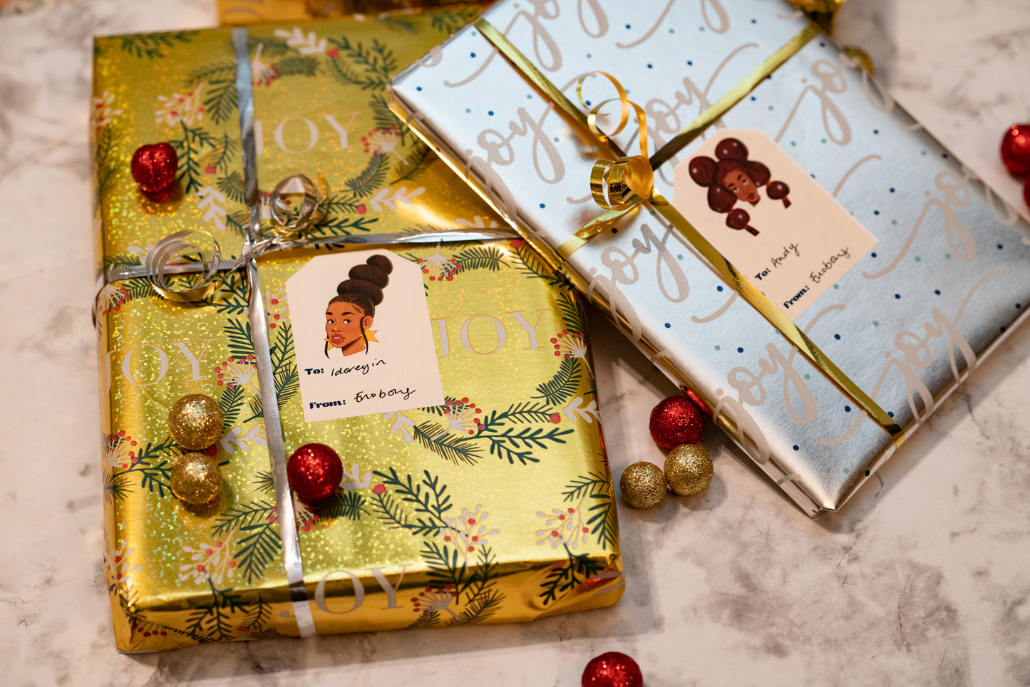 Black Woman Gift Tags Sticker Sheet - Pounded Yam Productions