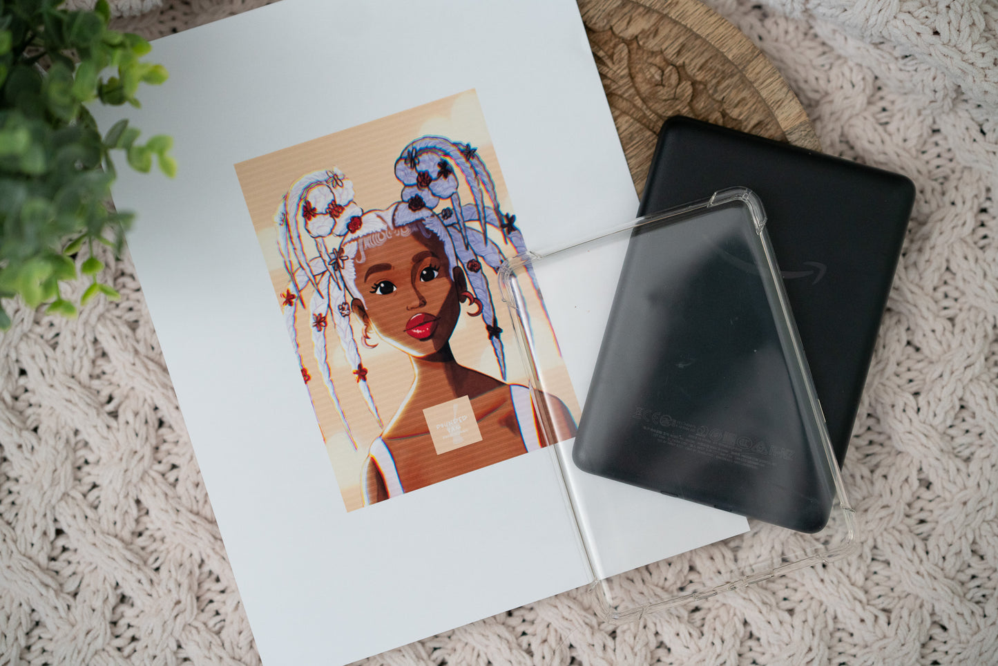 DIGITAL FILE Black Girl Dreamy Printable Clear Case Insert for Kindle - Pounded Yam Productions