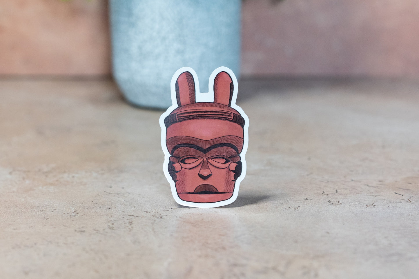 African Masks Stickers: Ibibio