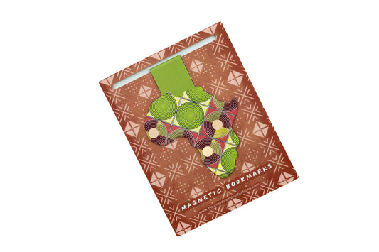 Magnetic Bookmark - African Print (Discs) - Pounded Yam Productions