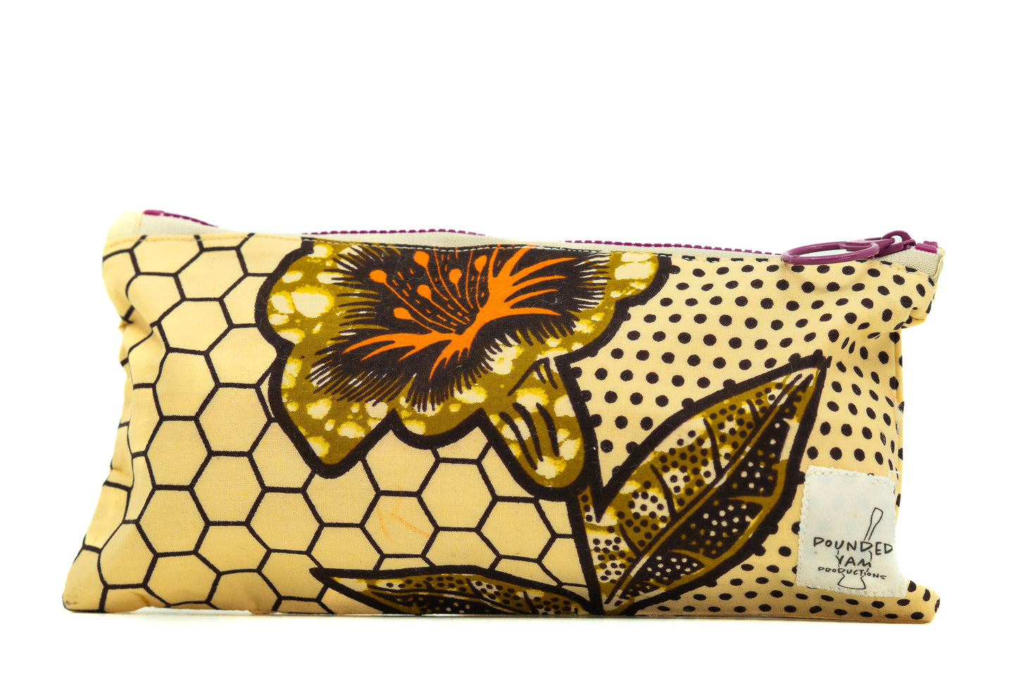 Ankara Pencil Case - Beige Flower