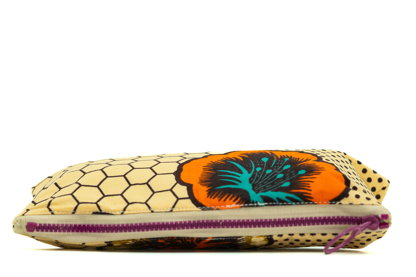 Ankara Pencil Case - Beige Flower
