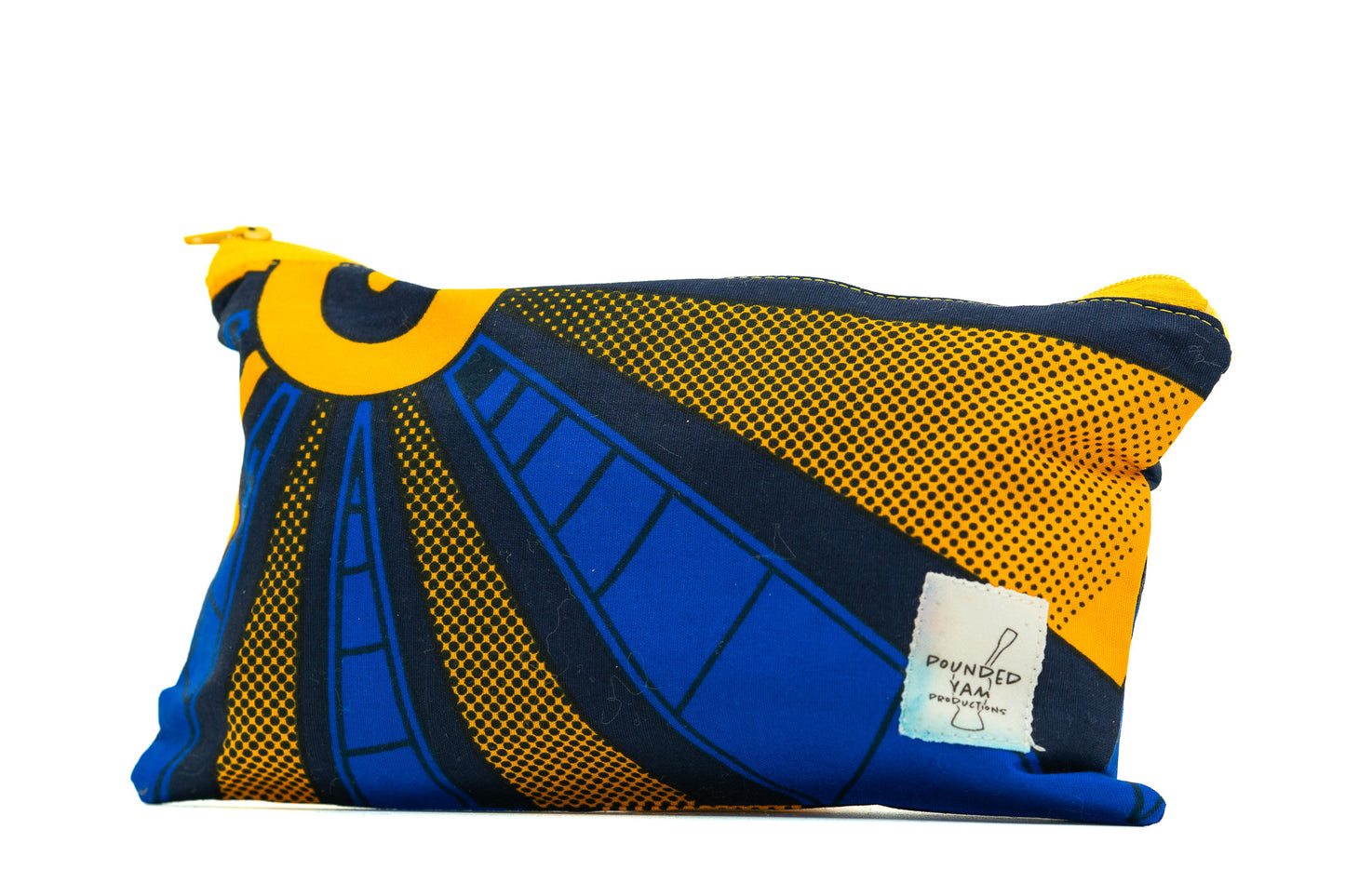 Ankara Pencil Case - Blue Sunburst