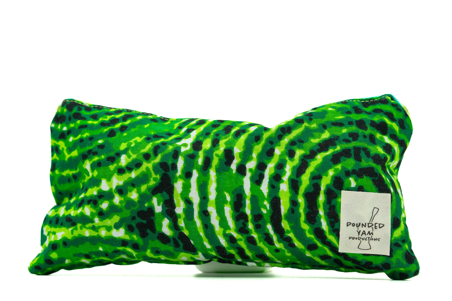 Ankara Pencil Case - Green Circles