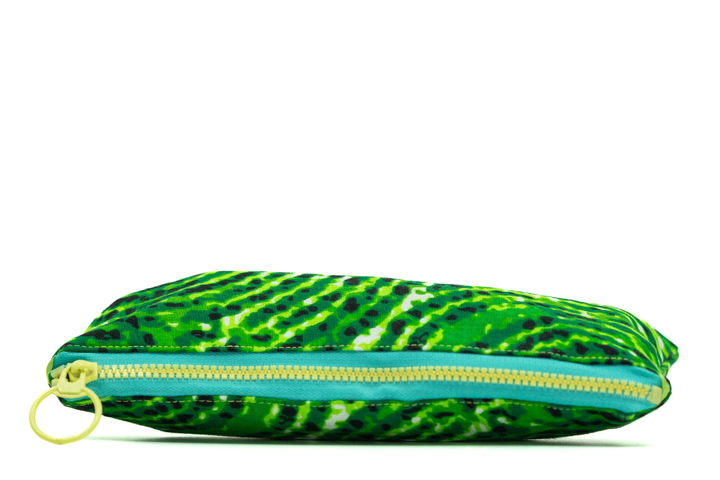 Ankara Pencil Case - Green Circles