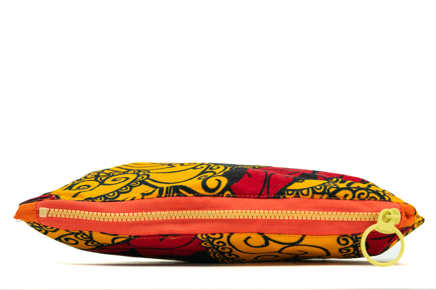 Ankara Pencil Case - Yellow Swirls