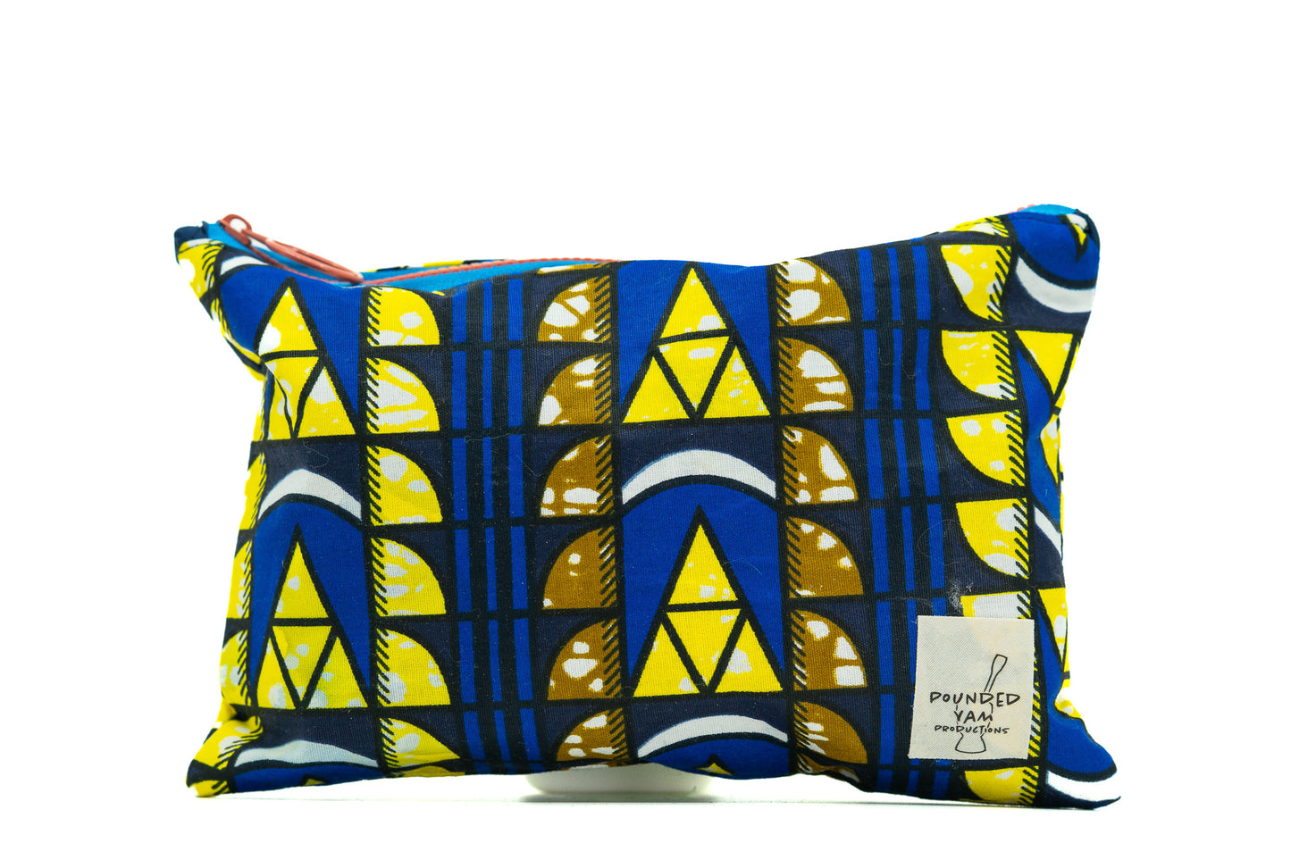Ankara Pencil Case - Yellow Triangles