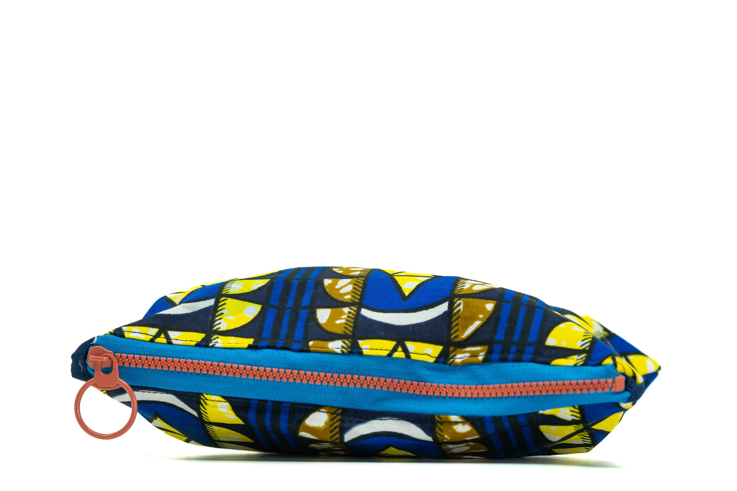 Ankara Pencil Case - Yellow Triangles