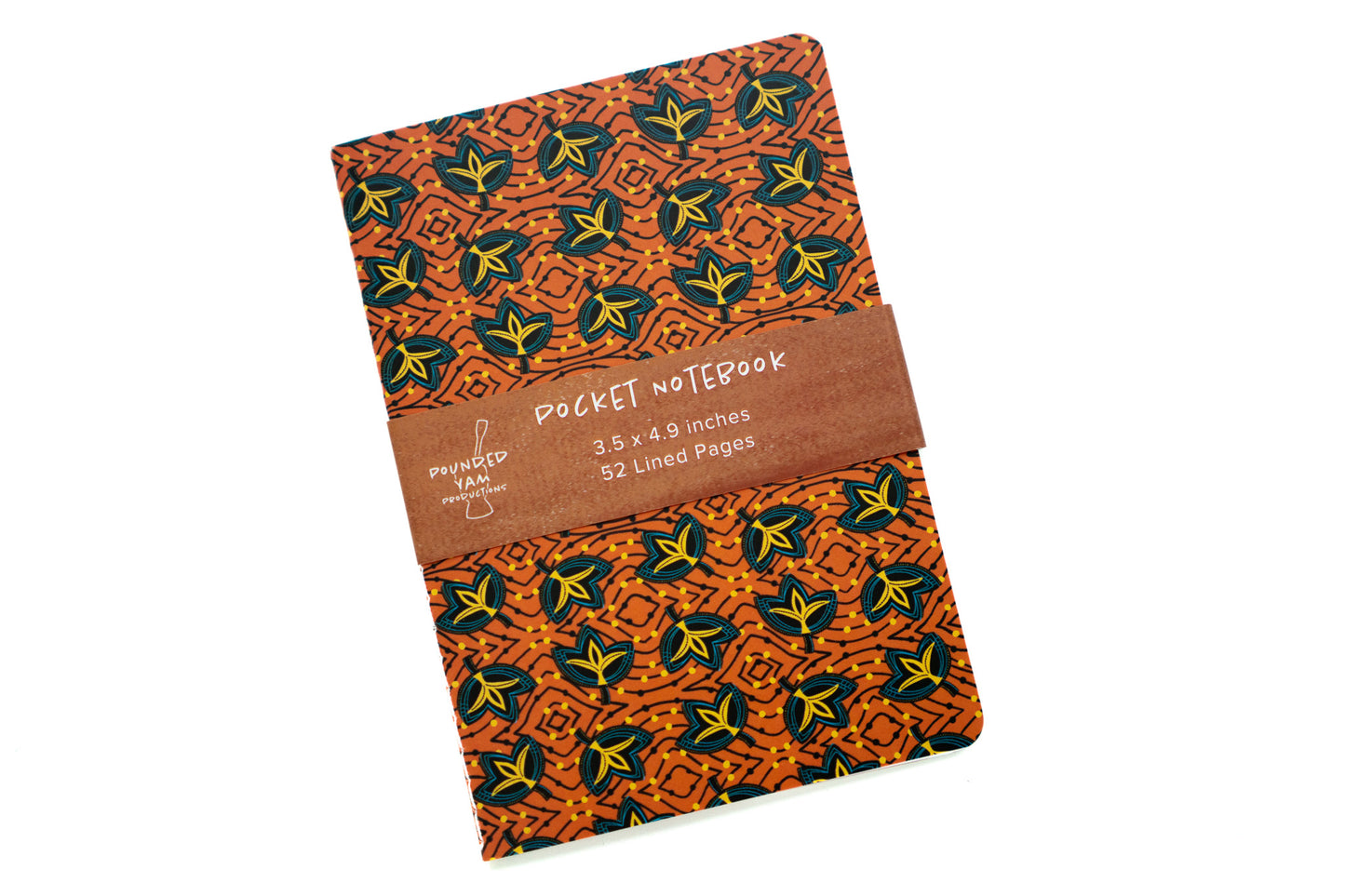 African Print Pocket Notebook - Fans (Ankara) - Pounded Yam Productions
