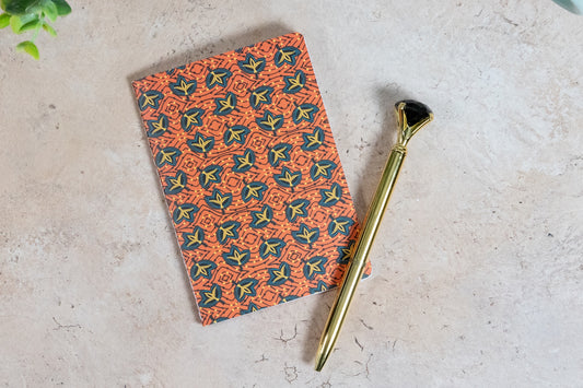 African Print Pocket Notebook - Fans (Ankara) - Pounded Yam Productions