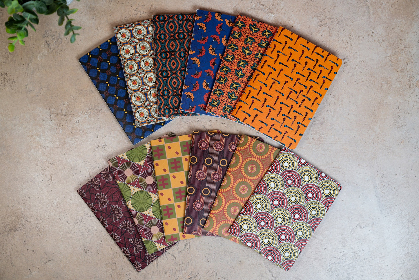 African Print Pocket Notebook - Red and Yellow (Ankara) - Pounded Yam Productions