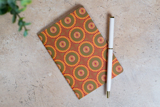 African Print Pocket Notebook - Bloom (Ankara) - Pounded Yam Productions