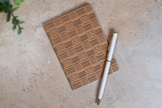 African Print Pocket Notebook - Eyes - Pounded Yam Productions