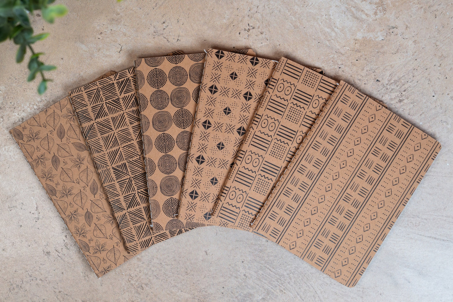 African Print Pocket Notebook - Triangles - Pounded Yam Productions