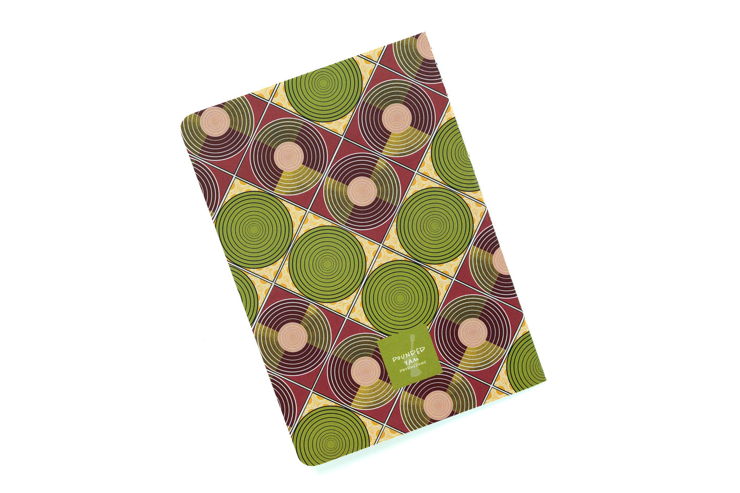 African Print Pocket Notebook - Discs (Ankara) - Pounded Yam Productions