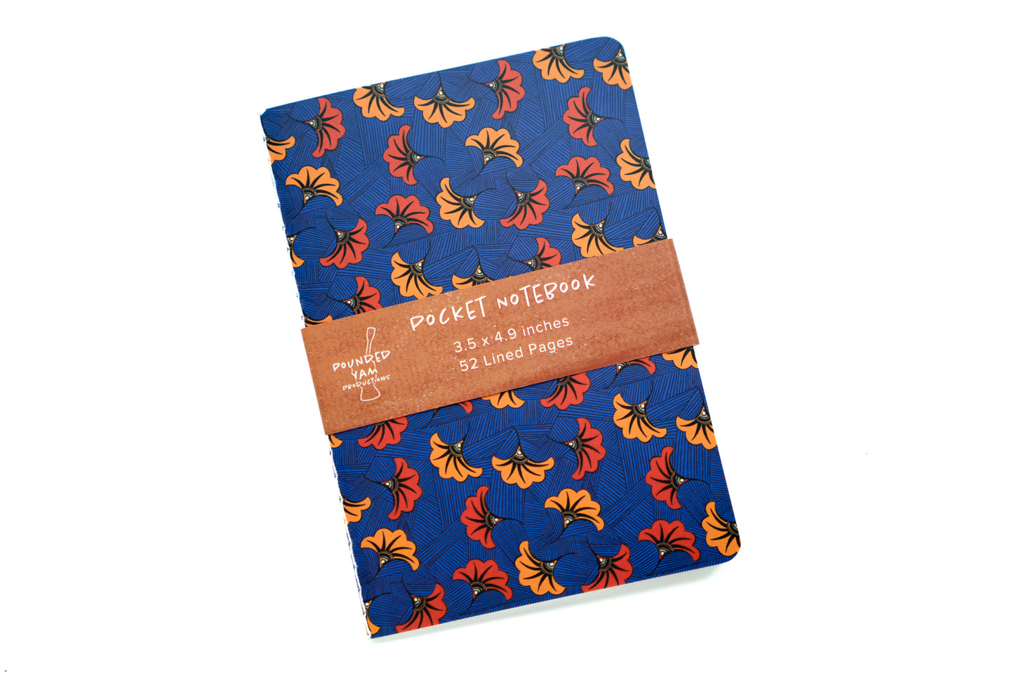 African Print Pocket Notebook - Wedding Flowers (Ankara) - Pounded Yam Productions