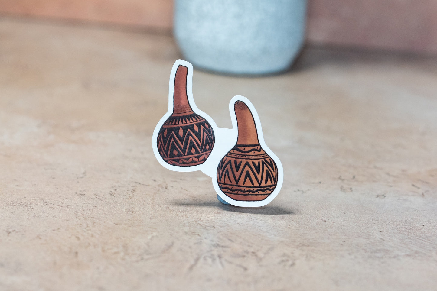 African Calabash Stickers: Twins