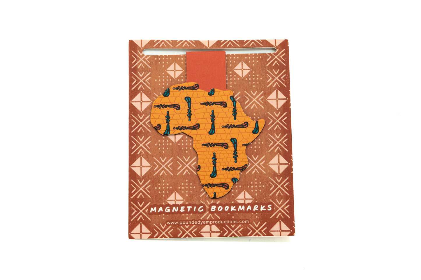 Magnetic Bookmark - African Print (Walking Sticks)