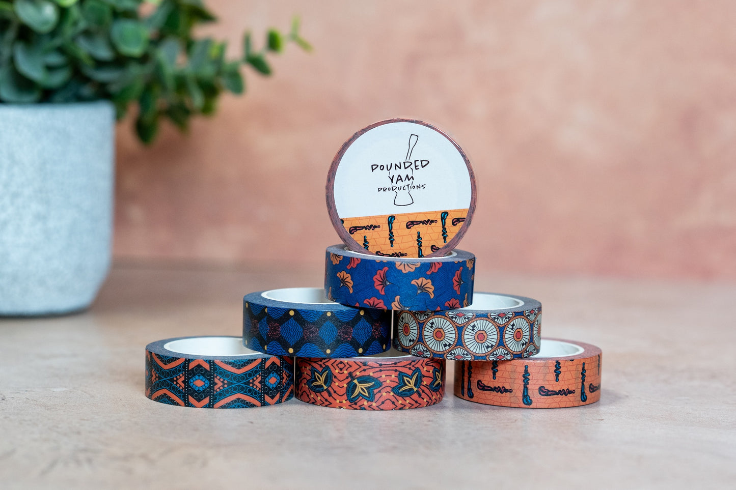 African Print Washi Tape - Fans (Ankara) - Pounded Yam Productions
