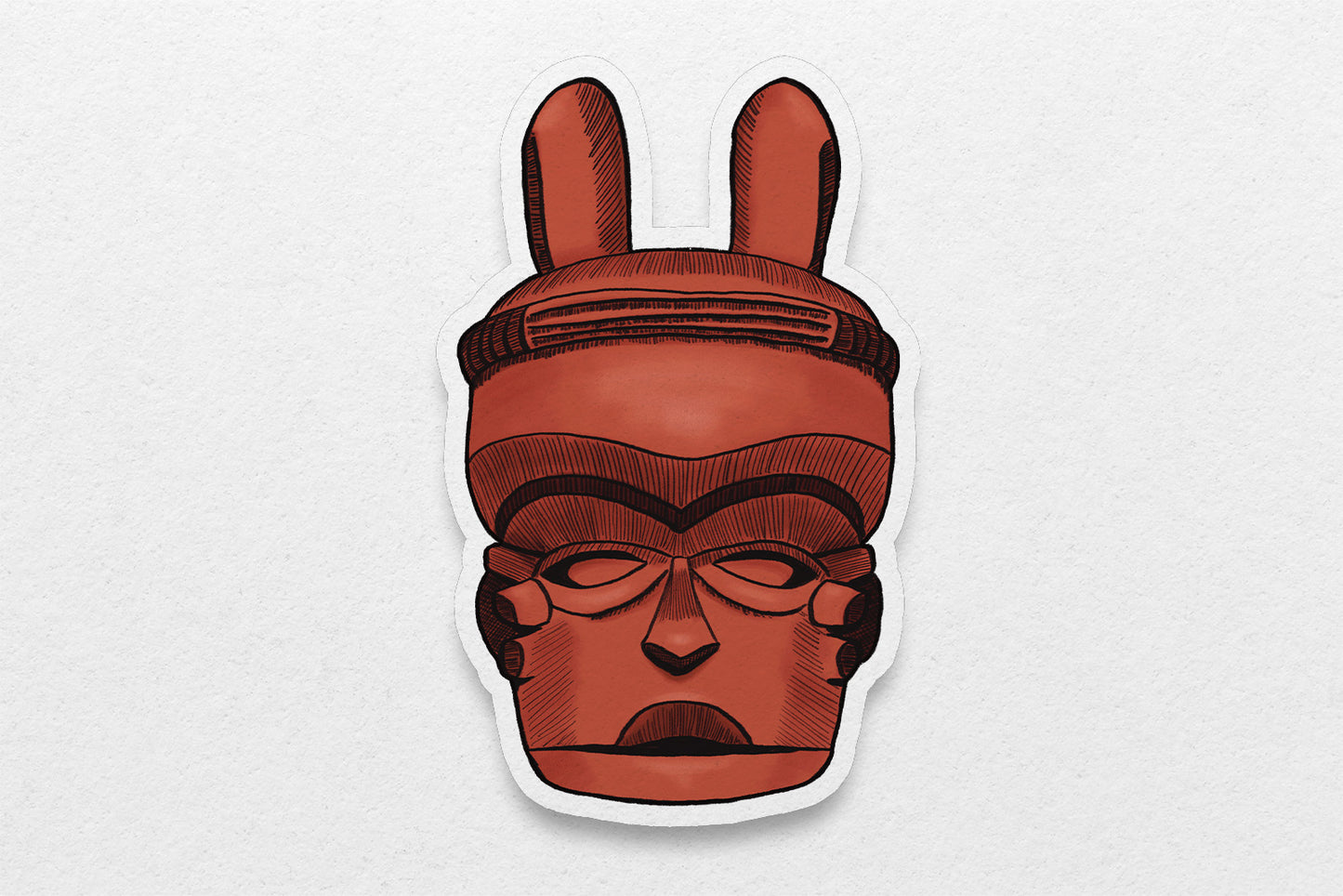 African Masks Stickers: Ibibio