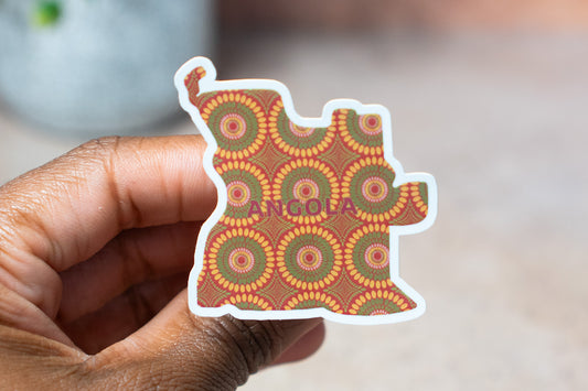 Angola Sticker (Central Africa) - Pounded Yam Productions