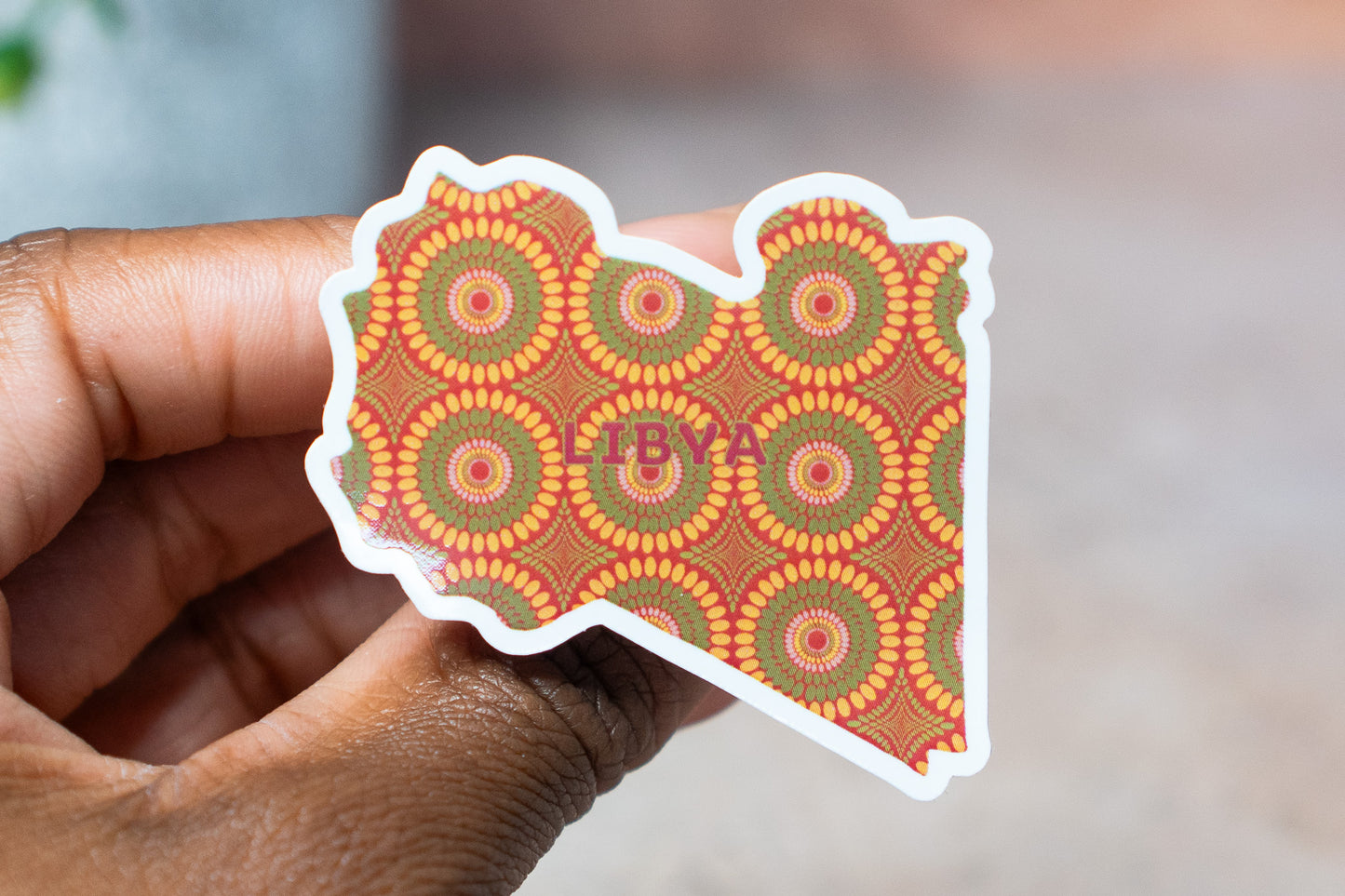 Libya Sticker (North Africa) - Pounded Yam Productions