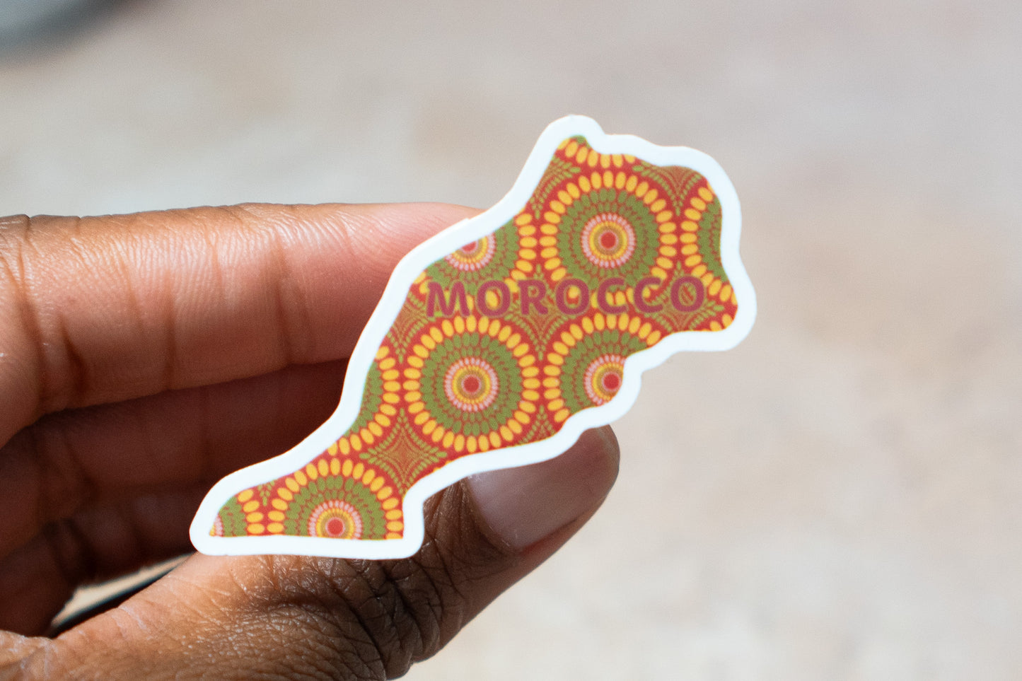 Morocco Sticker (North Africa) - Pounded Yam Productions
