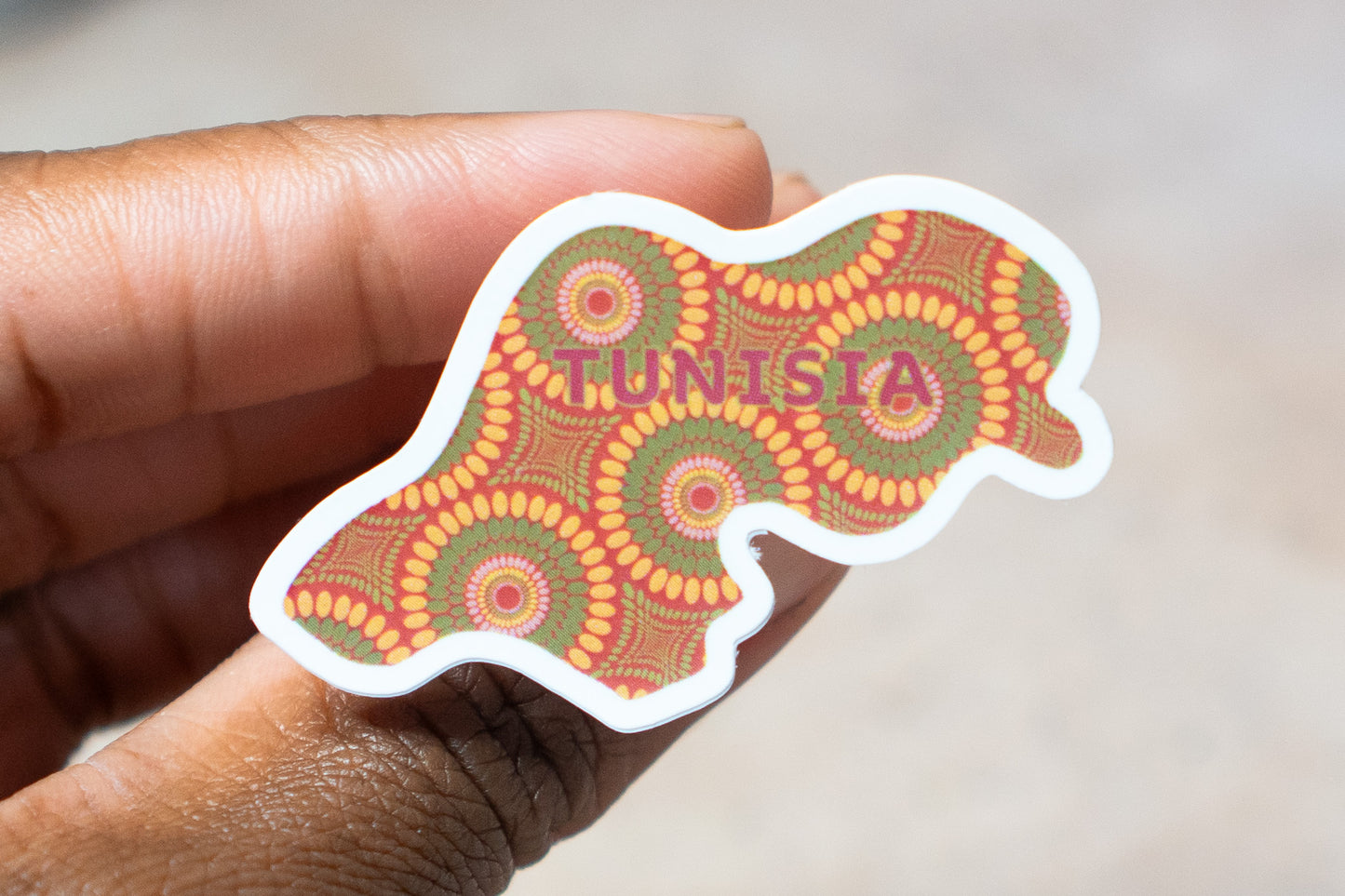 Tunisia Sticker (North Africa) - Pounded Yam Productions