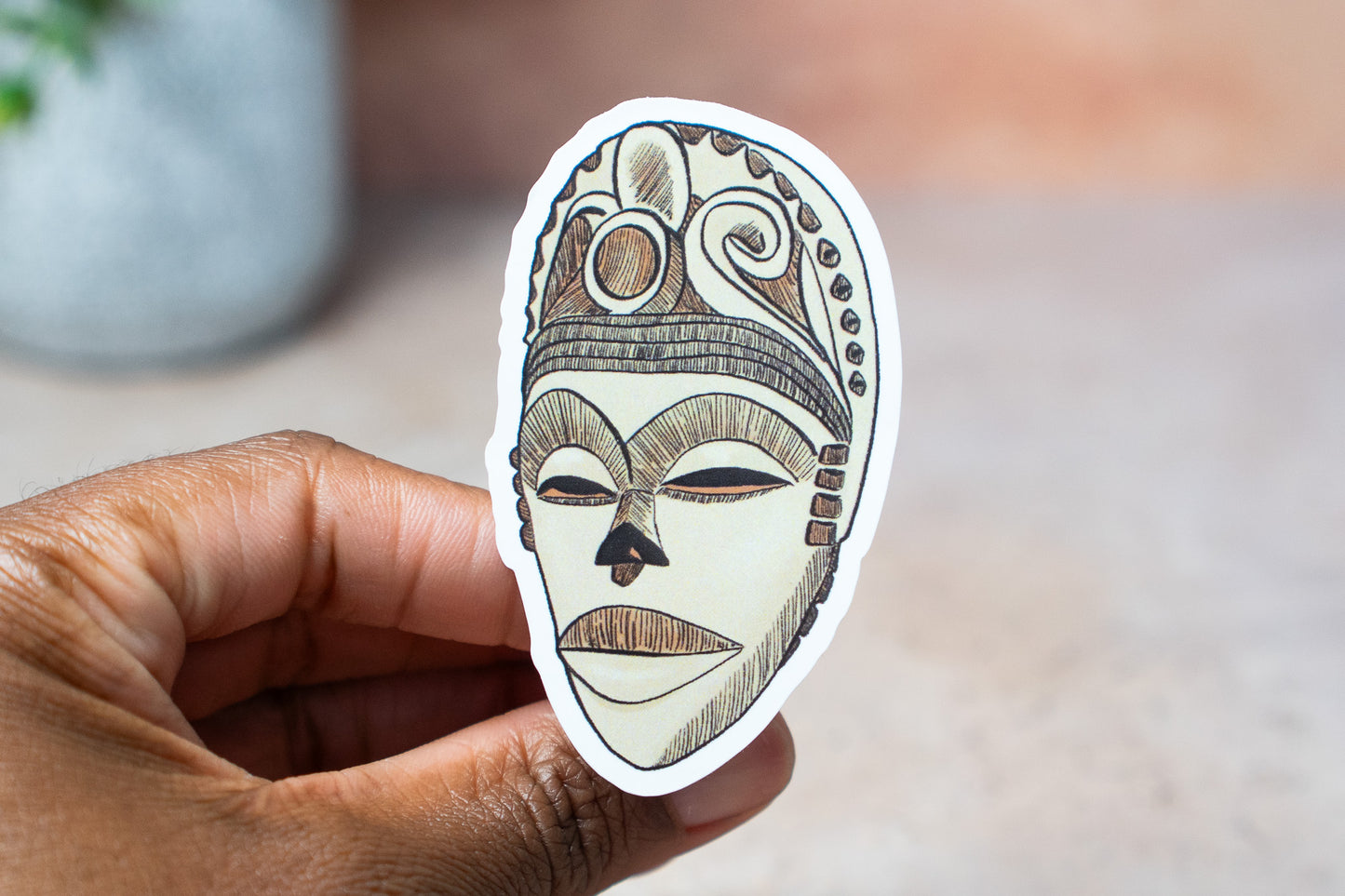 African Masks Stickers: Idiok