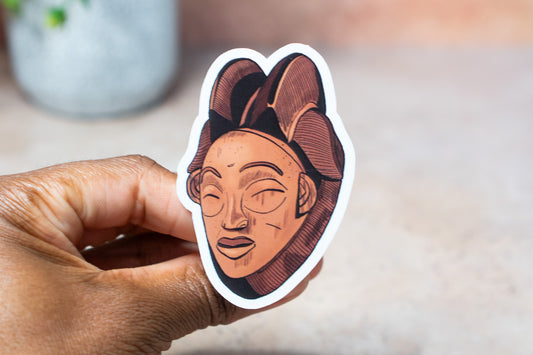 African Masks Stickers: Punu - Pounded Yam Productions