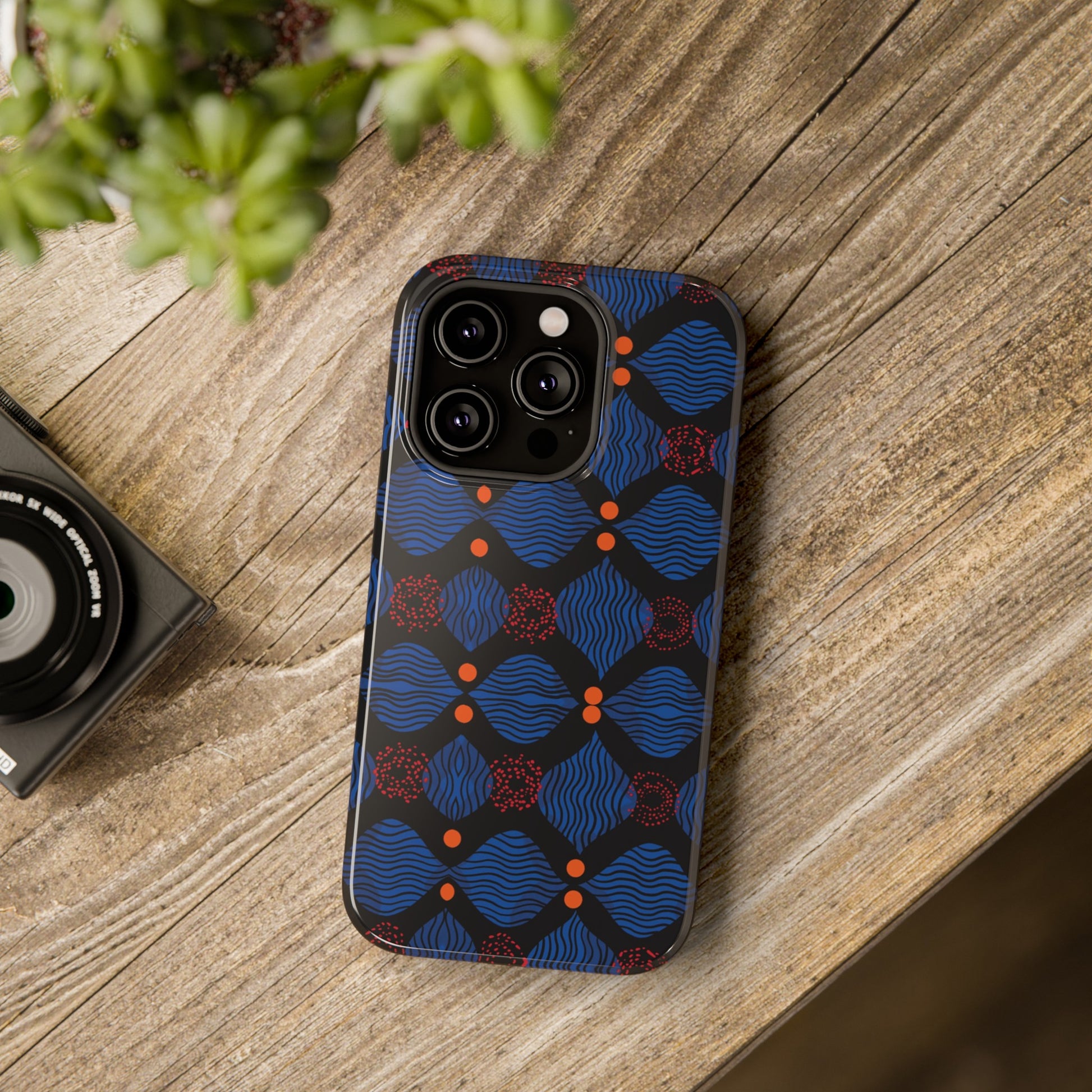African Ankara Print Impact-Resistant Phone Case - X - Pounded Yam Productions