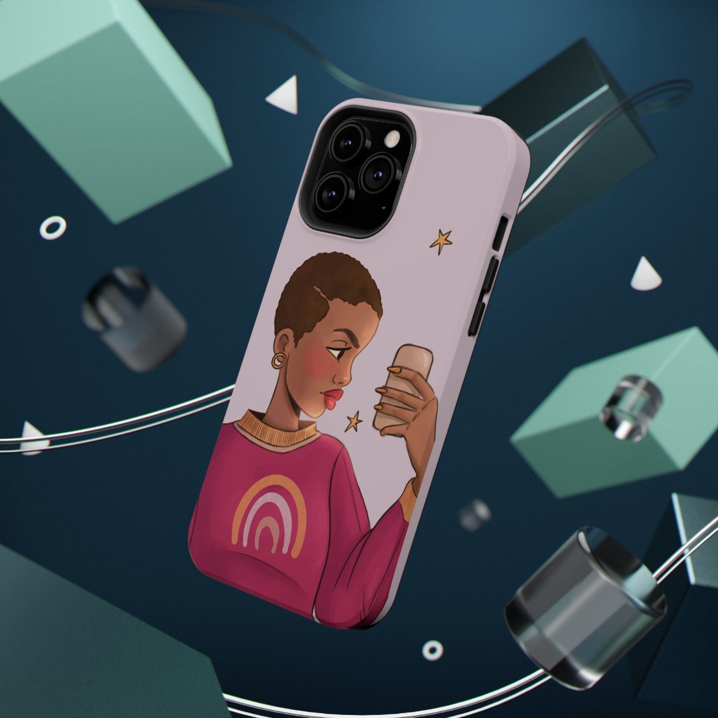 Black Girl Selfie Impact-Resistant Phone Cases