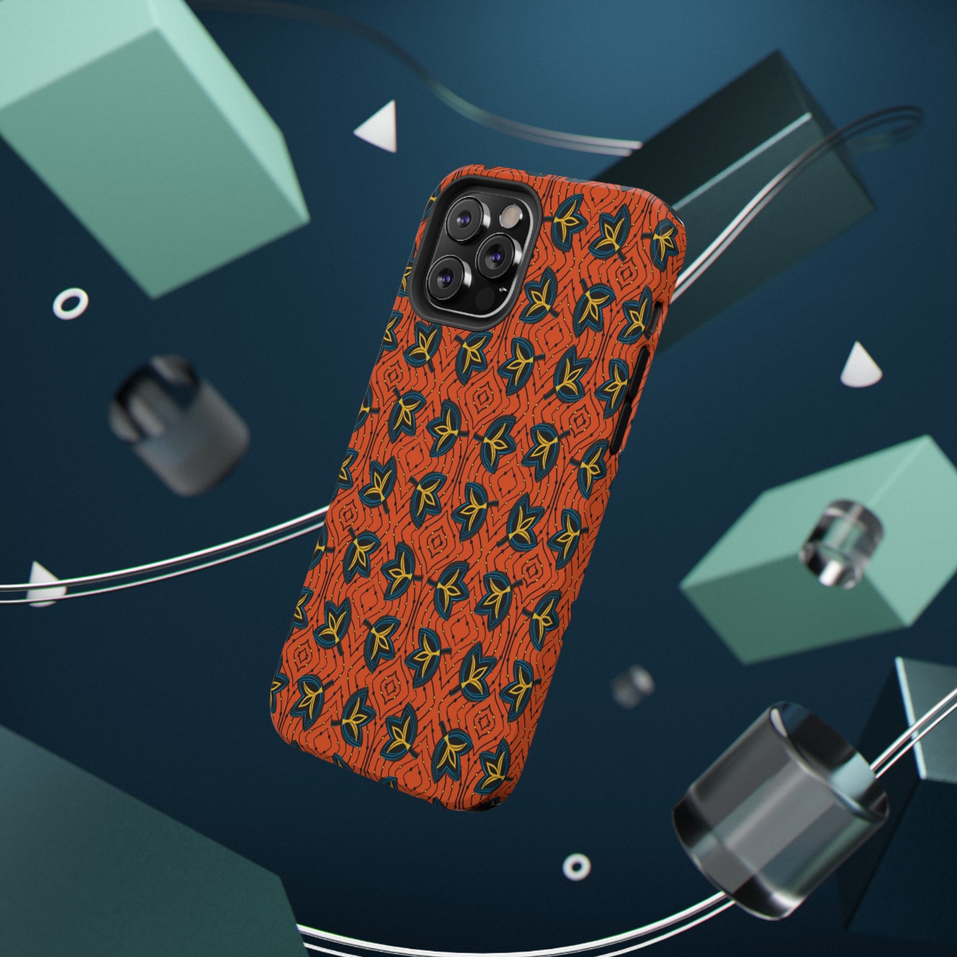 African Ankara Print Impact-Resistant Phone Case - Fans - Pounded Yam Productions