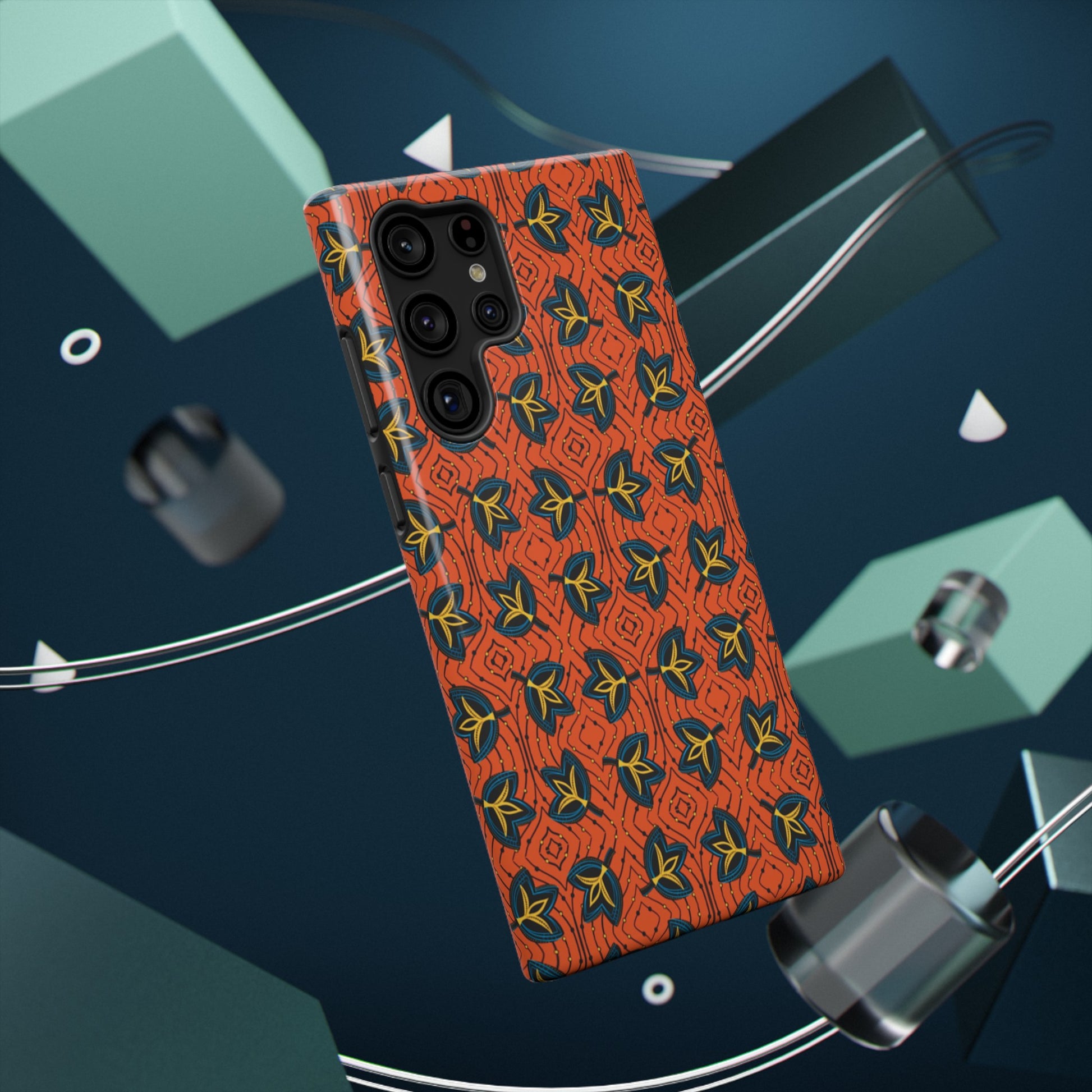 African Ankara Print Impact-Resistant Phone Case - Fans - Pounded Yam Productions