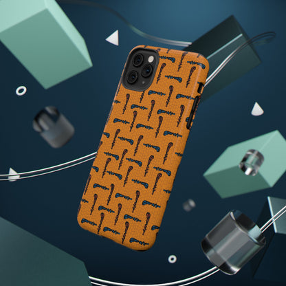 African Ankara Print Impact-Resistant Phone Case - Walking Sticks - Pounded Yam Productions