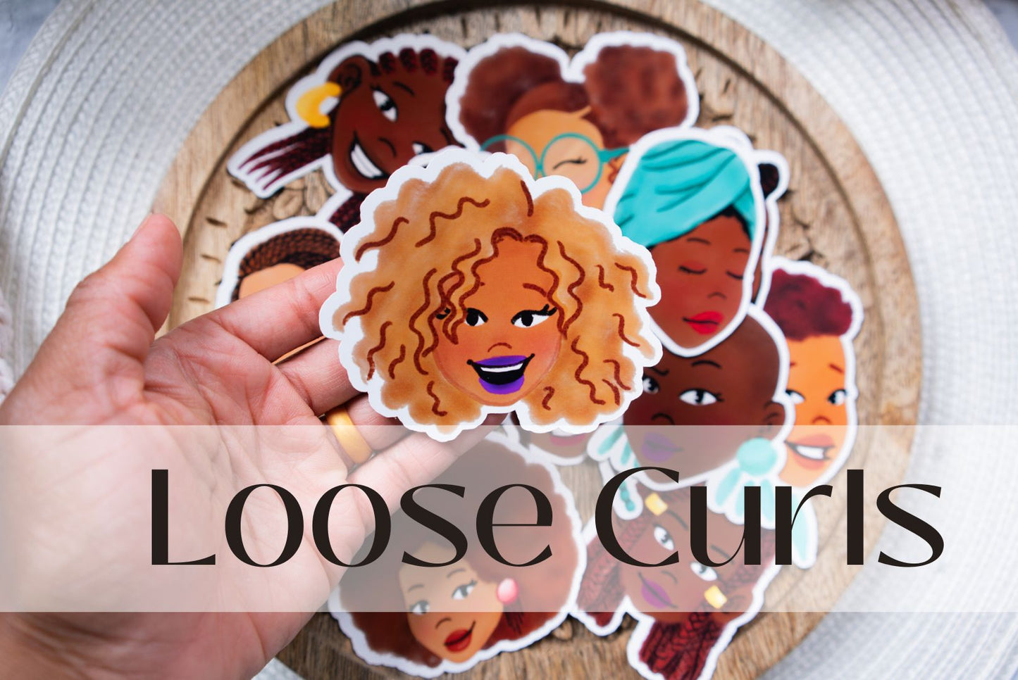 Black Girl Black Hair Die Cut Stickers