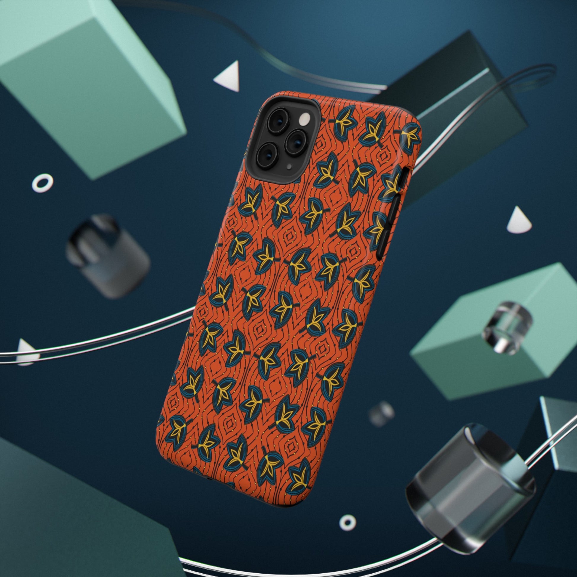African Ankara Print Impact-Resistant Phone Case - Fans - Pounded Yam Productions