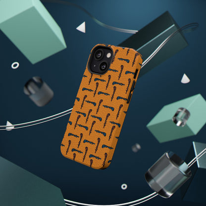 African Ankara Print Impact-Resistant Phone Case - Walking Sticks - Pounded Yam Productions
