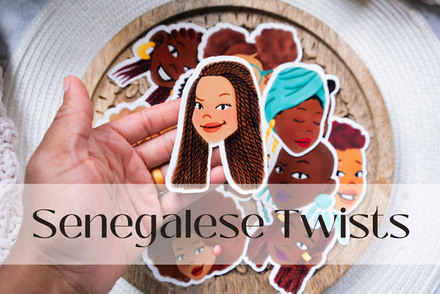 Black Girl Black Hair Die Cut Stickers