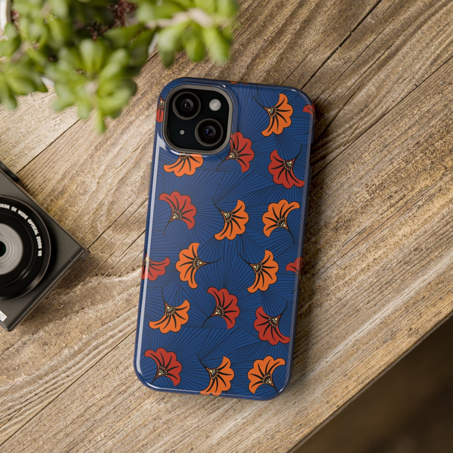 African Ankara Print Impact-Resistant Phone Case - Wedding Flowers