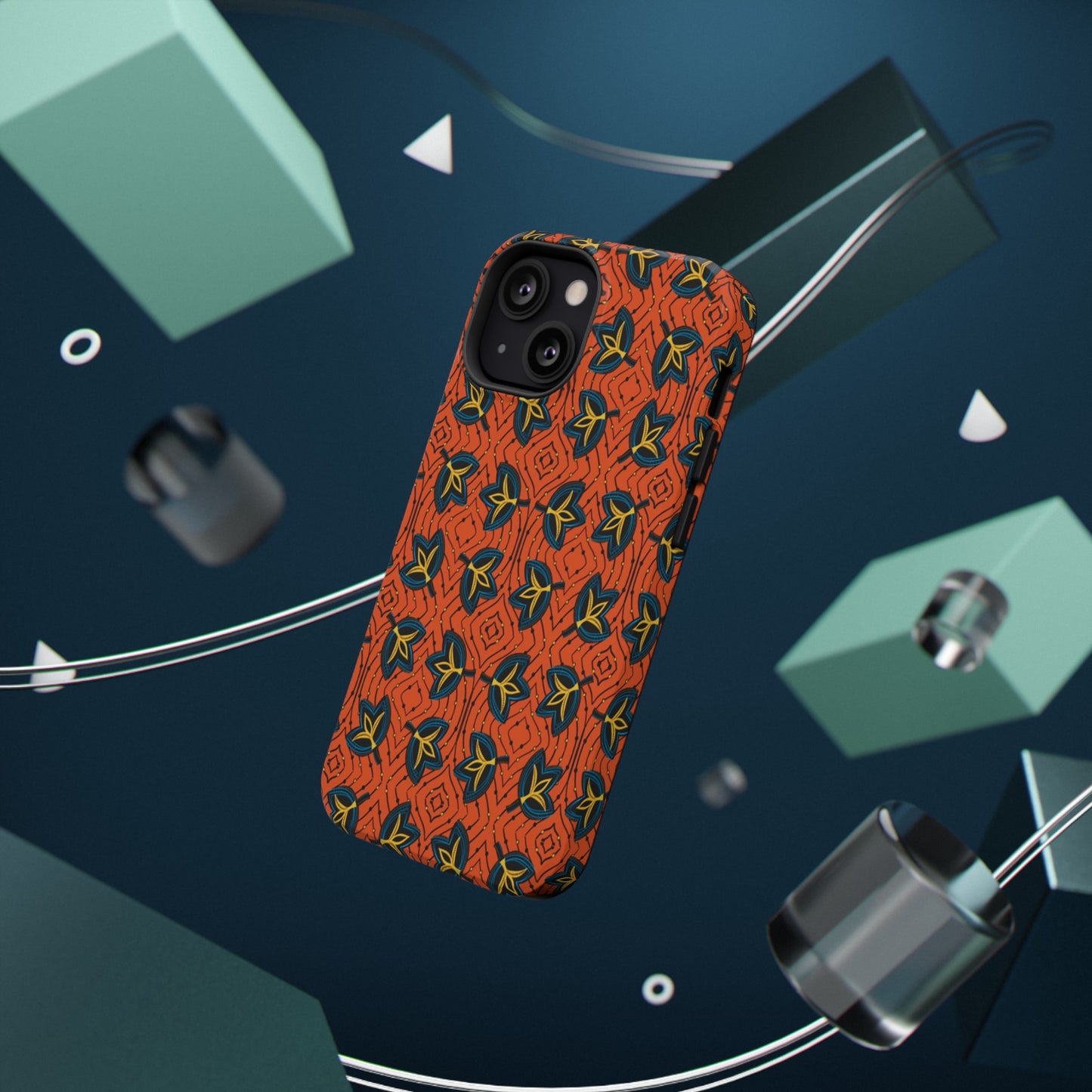 African Ankara Print Impact-Resistant Phone Case - Fans