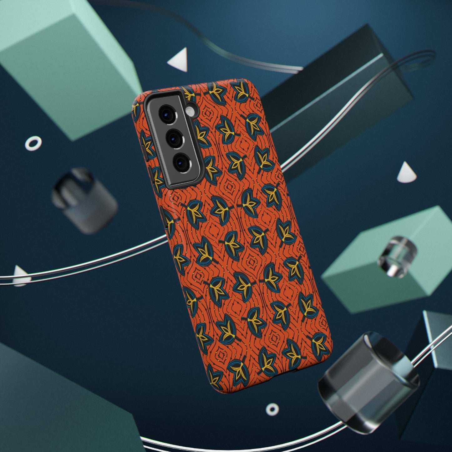 African Ankara Print Impact-Resistant Phone Case - Fans