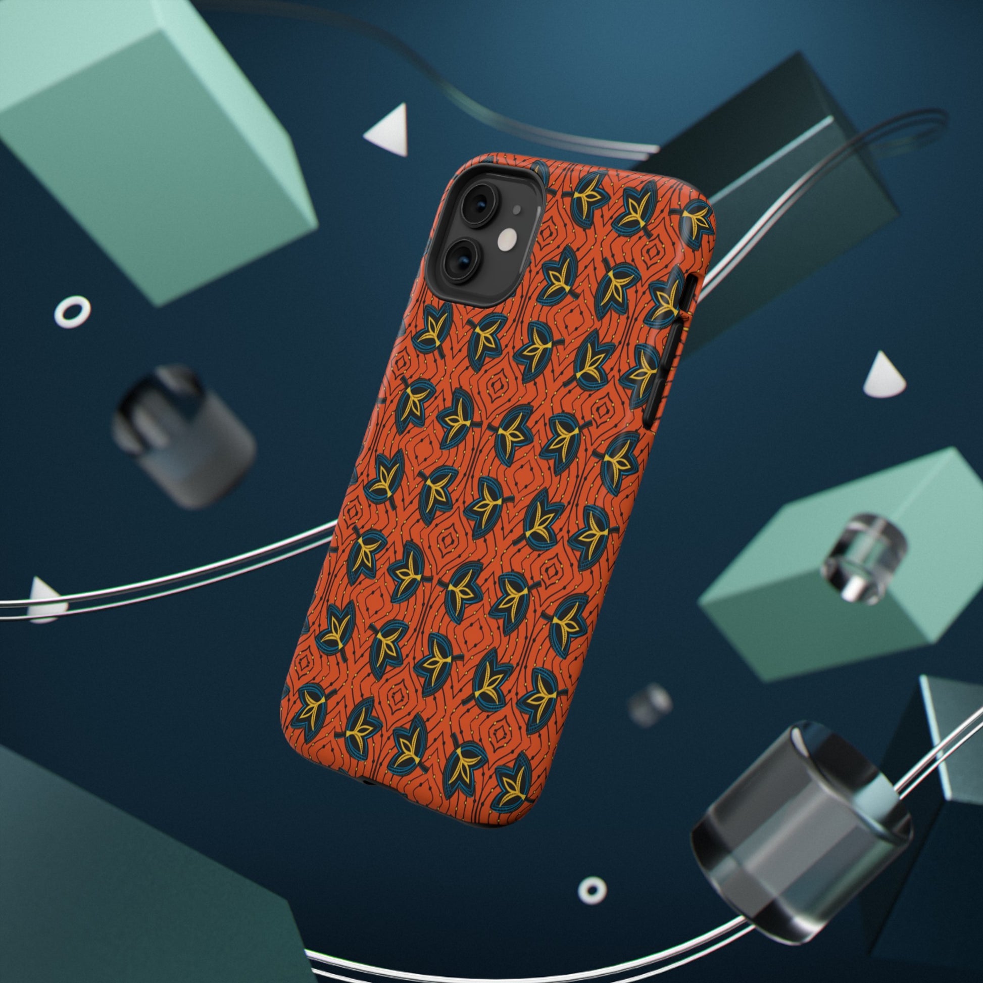 African Ankara Print Impact-Resistant Phone Case - Fans - Pounded Yam Productions